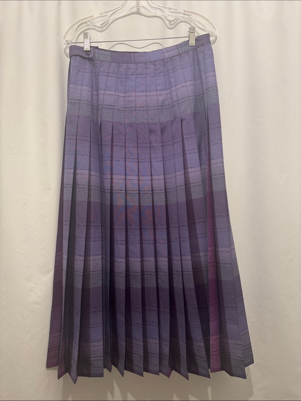 Pendleton Pleated Ombre Purple Midi Skirt